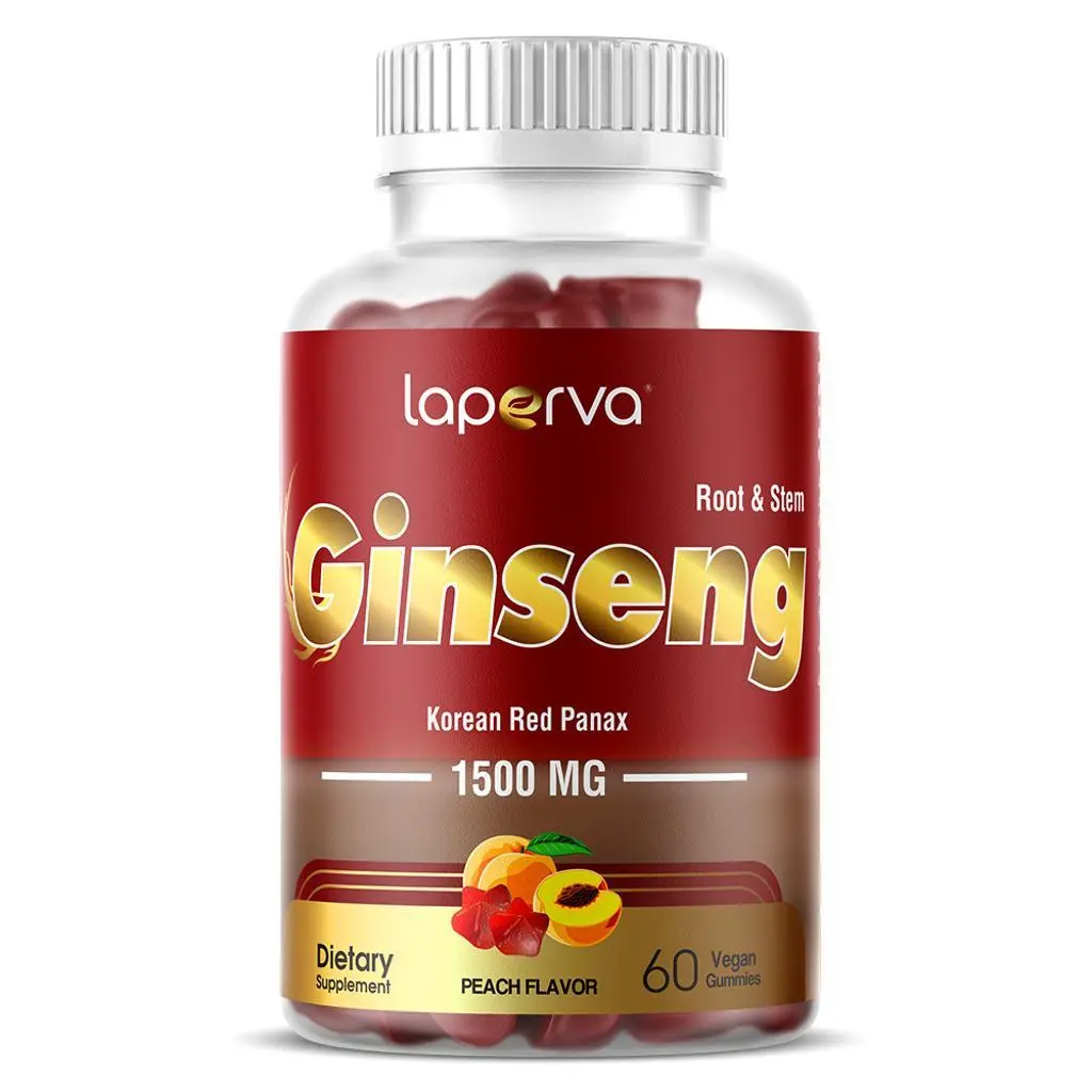 Laperva Korean Red Ginseng, 60 Veggie Gummies, 1500 mg